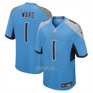 Camiseta NFL Game Tennessee Titans Cameron Ward 2025 NFL Draft First Round Pick Azul
