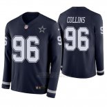 Camiseta NFL Hombre Dallas Cowboys Maliek Collins Azul Therma Manga Larga