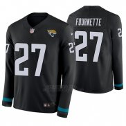 Camiseta NFL Hombre Jacksonville Jaguars Leonard Fournette Negro Therma Manga Larga