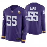 Camiseta NFL Hombre Minnesota Vikings Anthony Barr Violeta Therma Manga Larga