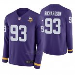 Camiseta NFL Hombre Minnesota Vikings Sheldon Richardson Violeta Therma Manga Larga