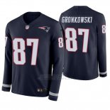 Camiseta NFL Hombre New England Patriots Rob Gronkowski Azul Therma Manga Larga