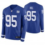 Camiseta NFL Hombre New York Giants B.j. Hill Azul Therma Manga Larga