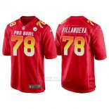 Camiseta NFL Hombre Pittsburgh Steelers 78 Alejandro Villanueva Rojo AFC 2018 Pro Bowl