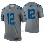 Camiseta NFL Legend Hombre Indianapolis Colts 12 Andrew Luck Inverted Gris