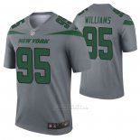 Camiseta NFL Legend New York Jets Quinnen Williams Inverted Gris