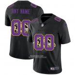 Camiseta NFL Limited Baltimore Ravens Personalizada Logo Dual Overlap Negro