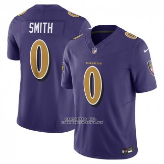 Camiseta NFL Limited Baltimore Ravens Roquan Smith 2nd Alternate Vapor F.U.S.E. Violeta