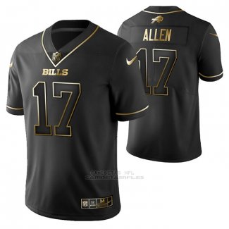 Camiseta NFL Limited Buffalo Bills Josh Allen Golden Edition Negro