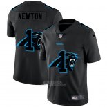 Camiseta NFL Limited Carolina Panthers Newton Logo Dual Overlap Negro
