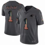 Camiseta NFL Limited Carolina Panthers Newton Retro Flag Negro