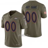 Camiseta NFL Limited Denver Broncos Personalizada 2017 Salute To Service Verde