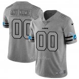 Camiseta NFL Limited Detroit Lions Personalizada Team Logo Gridiron Gris