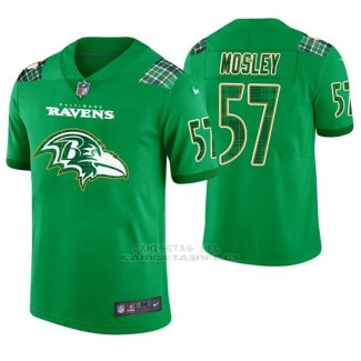 Camiseta NFL Limited Hombre Baltimore Ravens C.j. Mosley St. Patrick's Day Verde