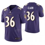 Camiseta NFL Limited Hombre Baltimore Ravens Chuck Clark Violeta Vapor Untouchable