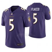 Camiseta NFL Limited Hombre Baltimore Ravens Joe Flacco Violeta Vapor Untouchable