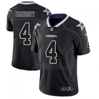 Camiseta NFL Limited Hombre Dallas Cowboys Dak Prescott Negro Color Rush 2018 Lights Out