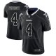 Camiseta NFL Limited Hombre Dallas Cowboys Dak Prescott Negro Color Rush 2018 Lights Out
