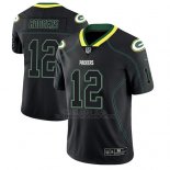 Camiseta NFL Limited Hombre Green Bay Packers Aaron Rodgers Negro Color Rush 2018 Lights Out