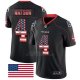 Camiseta NFL Limited Hombre Houston Texans 4 Deshaun Watson Negro Rush USA Flag
