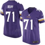 Camiseta NFL Limited Hombre Minnesota Vikings 71 Riley Reiff Violeta Stitched Vapor Untouchable