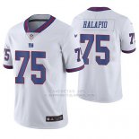 Camiseta NFL Limited Hombre New York Giants Jon Halapio Blanco Color Rush