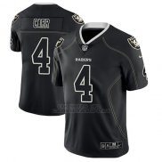 Camiseta NFL Limited Hombre Oakland Raiders Derek Carr Negro Color Rush 2018 Lights Out