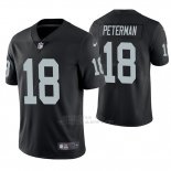 Camiseta NFL Limited Hombre Oakland Raiders Nathan Peterman Negro Vapor Untouchable