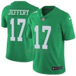 Camiseta NFL Limited Hombre Philadelphia Eagles 17 Alshon Jeffery Verde Stitched Rush