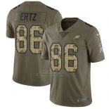 Camiseta NFL Limited Hombre Philadelphia Eagles 86 Zach Ertz Verde Stitched 2017 Salute To Service