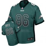 Camiseta NFL Limited Hombre Philadelphia Eagles 86 Zach Ertz Verde Stitched Drift Fashion