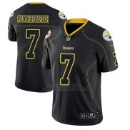 Camiseta NFL Limited Hombre Pittsburgh Steelers Ben Roethlisberger Negro Color Rush 2018 Lights Out