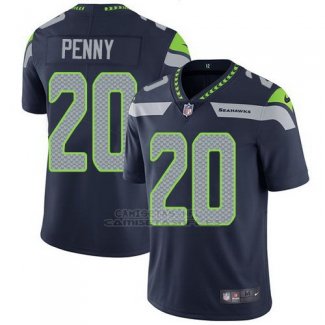 Camiseta NFL Limited Hombre Seattle Seahawks 20 Rashaad Penny Azul Vapor Untouchable
