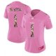 Camiseta NFL Limited Mujer Carolina Panthers 1 Cam Newton Rosa 2017 Vapor Untouchable