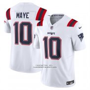Camiseta NFL Limited New England Patriots Drake Maye Vapor F.U.S.E. Blanco