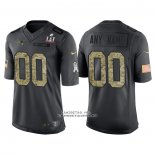 Camiseta NFL Limited New England Patriots Personalizada Salute To Service Negro