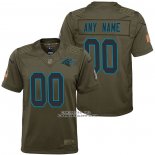 Camiseta NFL Limited Nino Carolina Panthers Personalizada Salute To Service Verde