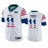 Camiseta NFL Limited Philadelphia Eagles Carson Wentz Independence Day Blanco