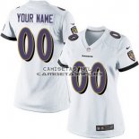 Camiseta NFL Mujer Baltimore Ravens Personalizada Blanco