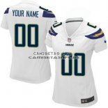 Camiseta NFL Mujer Los Angeles Chargers Personalizada Blanco