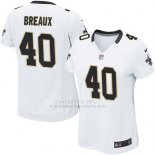 Camiseta New Orleans Saints Breaux Blanco Nike Game NFL Mujer