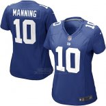 Camiseta New York Giants Manning Azul Nike Game NFL Mujer