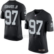 Camiseta Oakland Raiders Edwaros Jr Nike Elite NFL Negro Hombre
