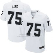 Camiseta Oakland Raiders Long Blanco Nike Elite NFL Hombre