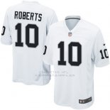Camiseta Oakland Raiders Roberts Blanco Nike Game NFL Hombre