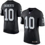 Camiseta Oakland Raiders Roberts Negro Nike Elite NFL Hombre