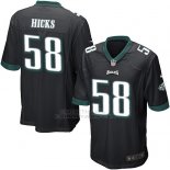 Camiseta Philadelphia Eagles Hicks Negro Nike Game NFL Hombre