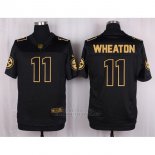 Camiseta Pittsburgh Steelers Wheaton Negro Nike Elite Pro Line Gold NFL Hombre