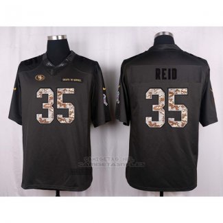Camiseta San Francisco 49ers Reid Apagado Gris Nike Anthracite Salute To Service NFL Hombre