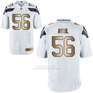 Camiseta Seattle Seahawks Avril Blanco Nike Gold Game NFL Hombre